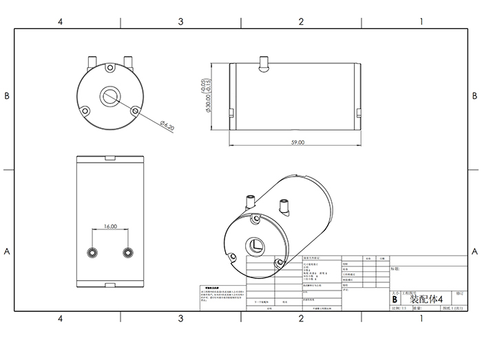 BBO双晶开关（通光6.2mm）图纸